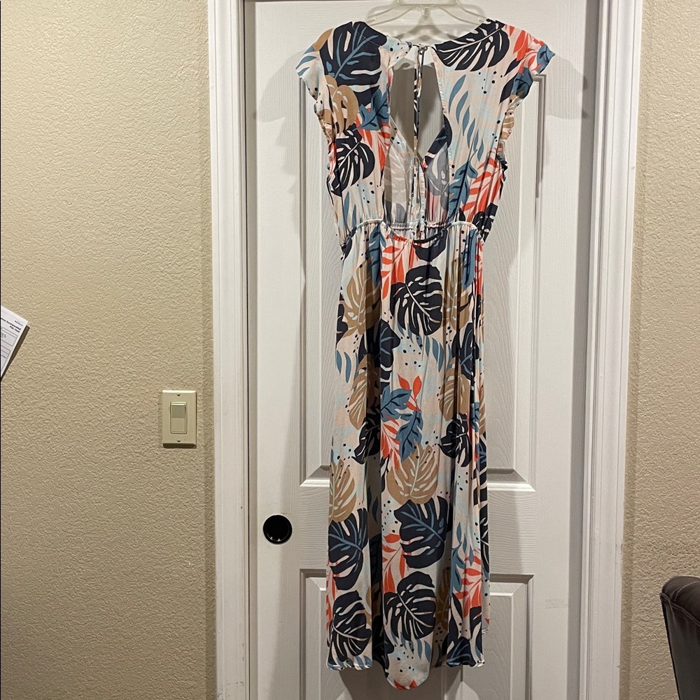 Saltwater Luxe tropical hi low Women's Dress size L designed in Los Angeles - Picture 5 of 6